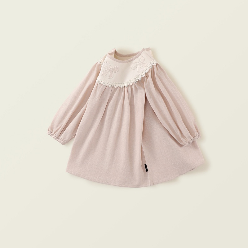 Baby Girl Bow Embroidery Long Sleeve Dress