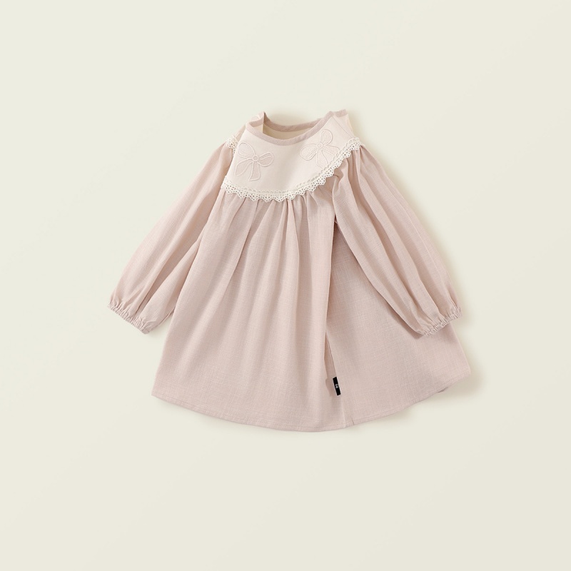 Baby Girl Bow Embroidery Long Sleeve Dress
