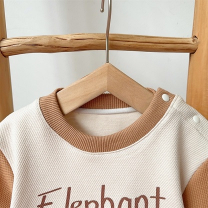 Baby Girl/Boy Cute Cartoon Elephant Long Sleeve Romper