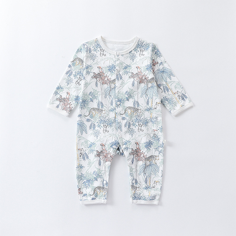 Baby Boy/Girl Cute Tropical Rain Forest Long Sleeve Romper