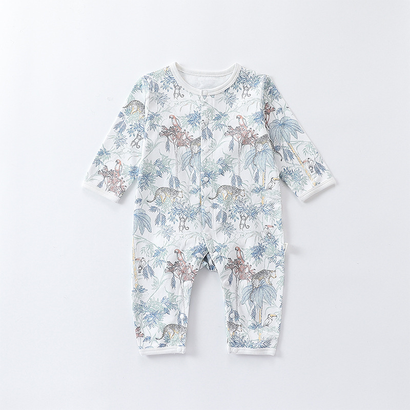 Baby Boy/Girl Cute Tropical Rain Forest Long Sleeve Romper