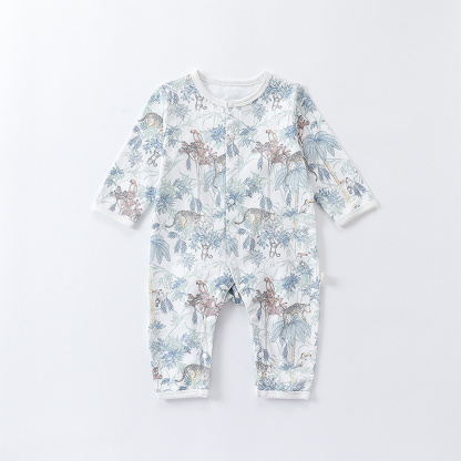 Baby Boy/Girl Cute Tropical Rain Forest Long Sleeve Romper