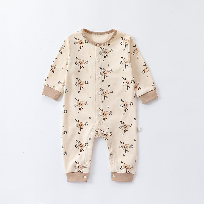Baby Boy/Girl Flower Plants Long Sleeve Romper