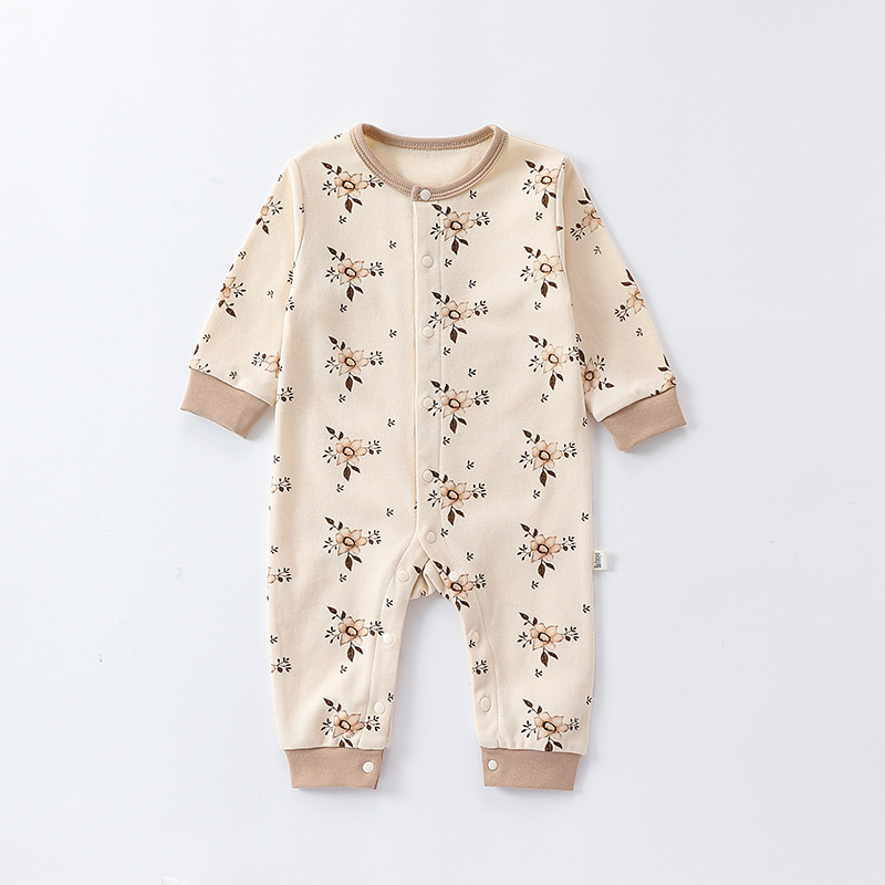 Baby Boy/Girl Flower Plants Long Sleeve Romper