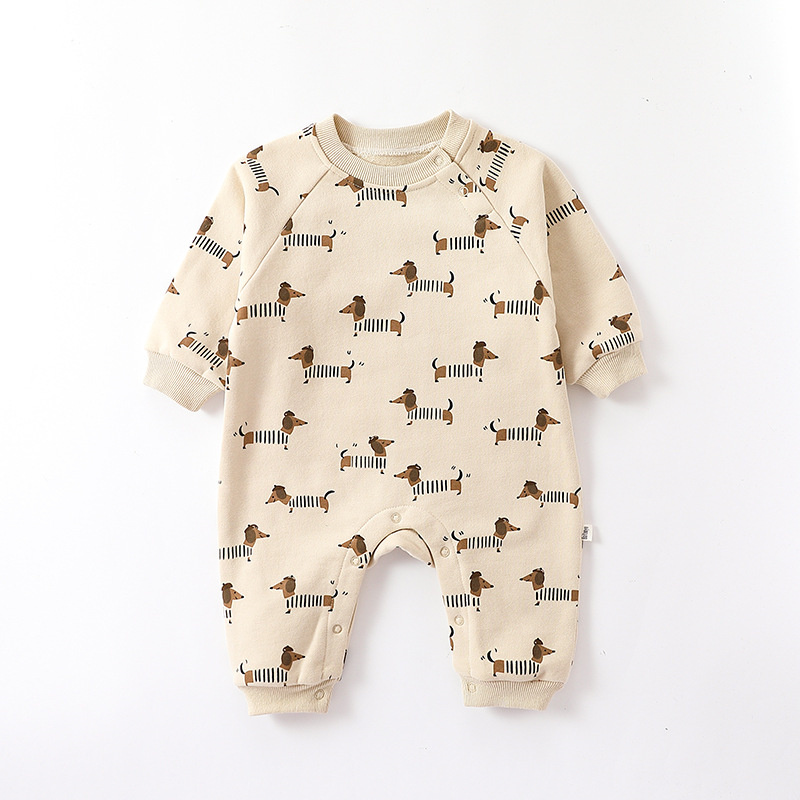 Baby Boy/Girl Cute Animal Puppy Moon Long Sleeve Romper