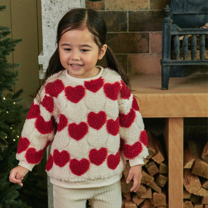 Baby Flower Heart Crew Neck Sweatshirt