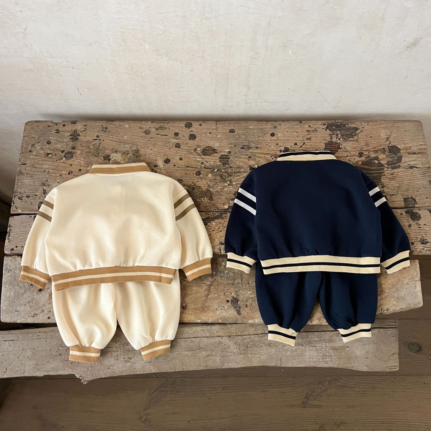 2pcs Baby Lapel Top and Loose Trousers Set