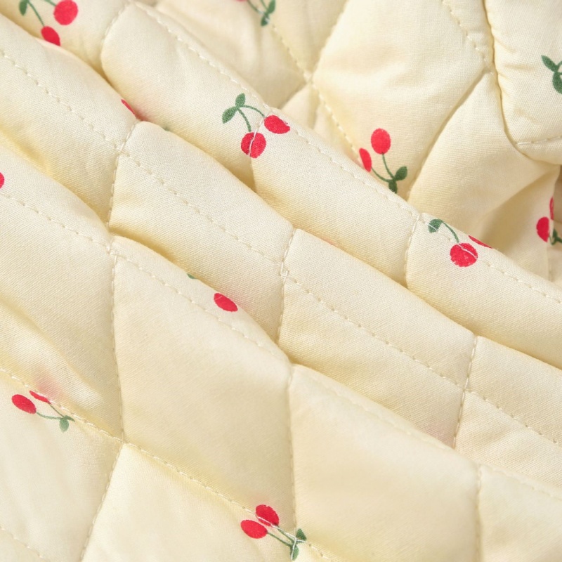 Baby Girl Cherry Clip Cotton Lapel Romper