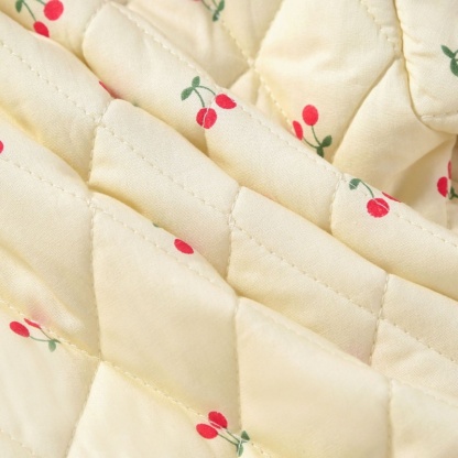 Baby Girl Cherry Clip Cotton Lapel Romper