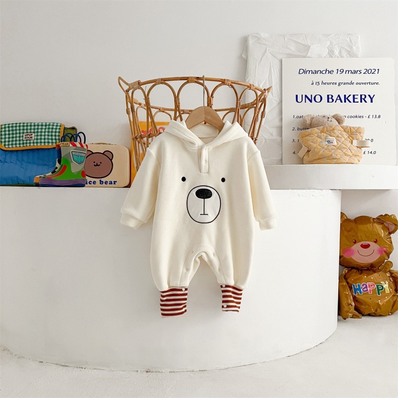 Baby Girl/Boy Cute Bear Ears Hoodie Long Sleeve Romper