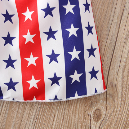 Baby Girl Independence Day Strappy Ensign Print Dress