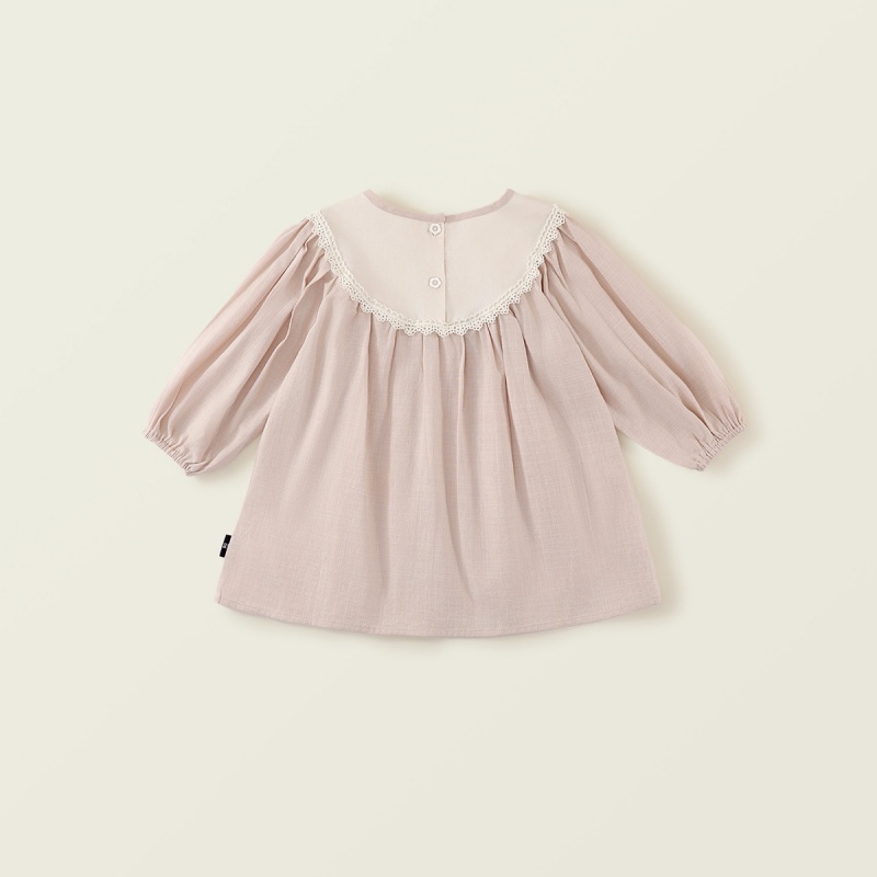 Baby Girl Bow Embroidery Long Sleeve Dress