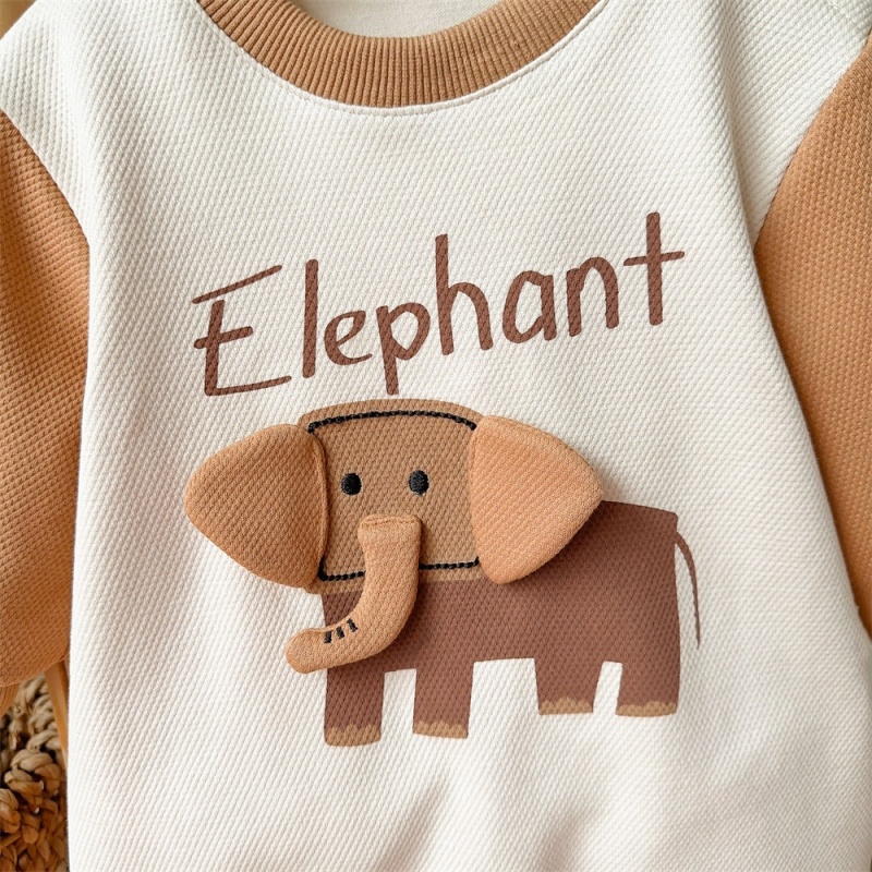 Baby Girl/Boy Cute Cartoon Elephant Long Sleeve Romper