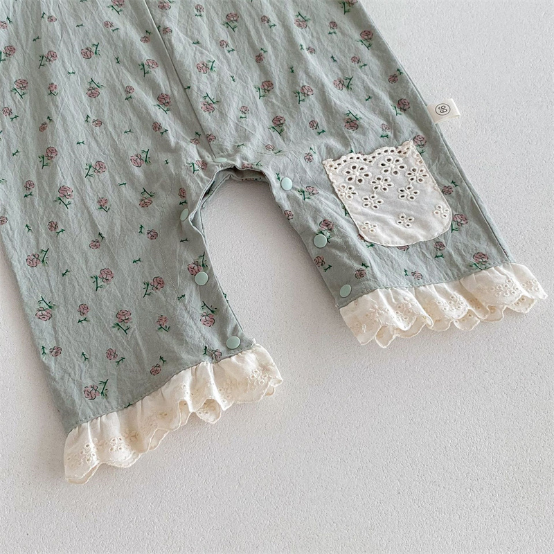 Baby Girl Floral Halter Back Pants Sleeveless Romper+T-shirt 2pcs set