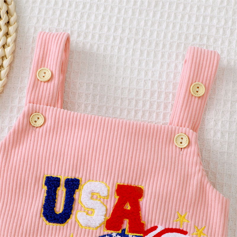 Baby Girl/Boy Independence Day Alphabet USA Bodysuit