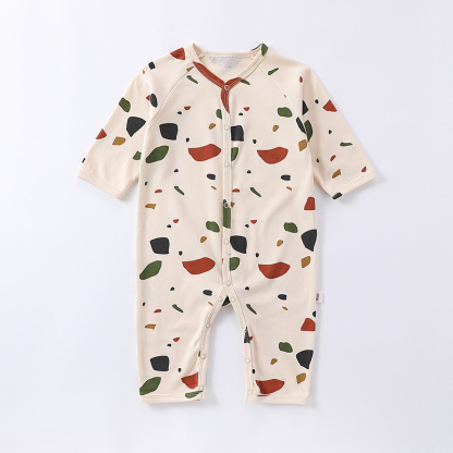 Baby Boy/Girl Cute Sun Coloured Stone Mushroom Long Sleeve Romper