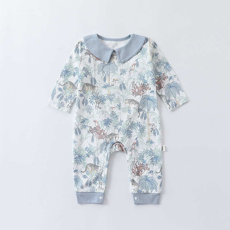 Baby Boy/Girl Cute Tropical Rain Forest Long Sleeve Romper