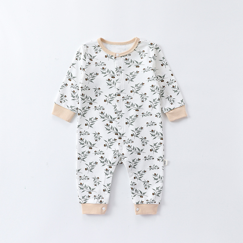 Baby Boy/Girl Flower Plants Long Sleeve Romper