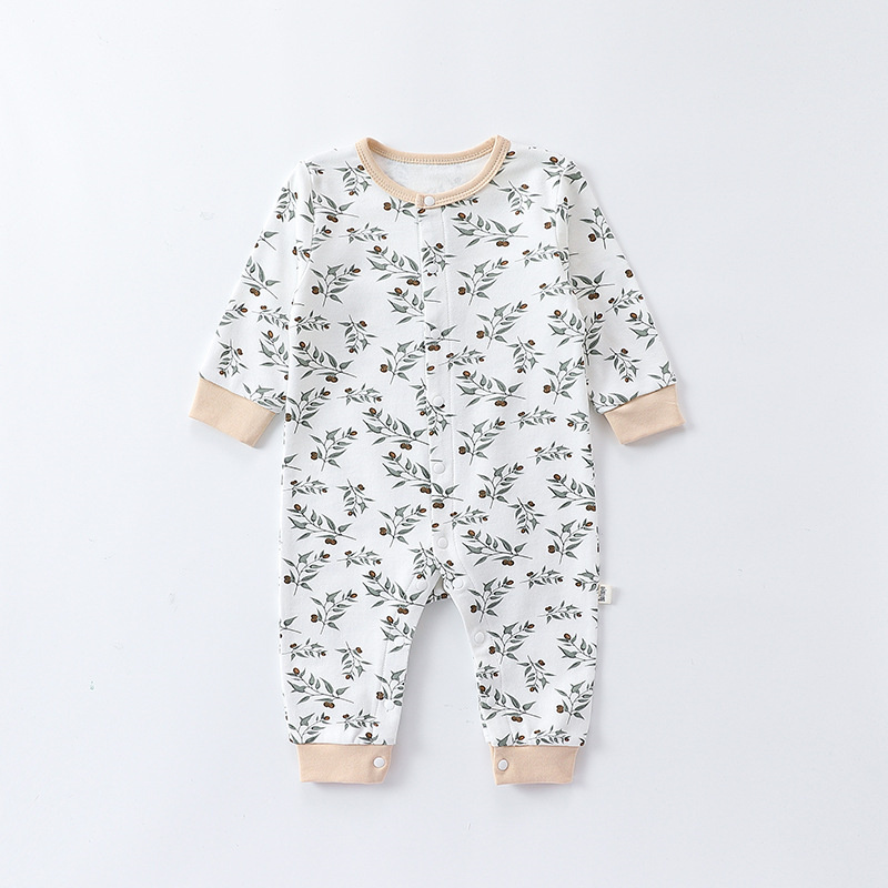 Baby Boy/Girl Flower Plants Long Sleeve Romper