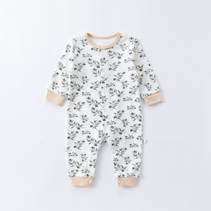 Baby Boy/Girl Flower Plants Long Sleeve Romper