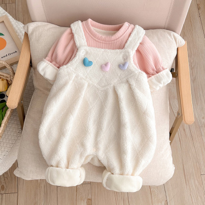 2pcs Baby Heart Bottom with Solid Top Set