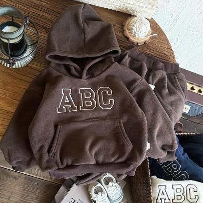 2pcs Baby Sports Padded Sweatshirt and Pant Set