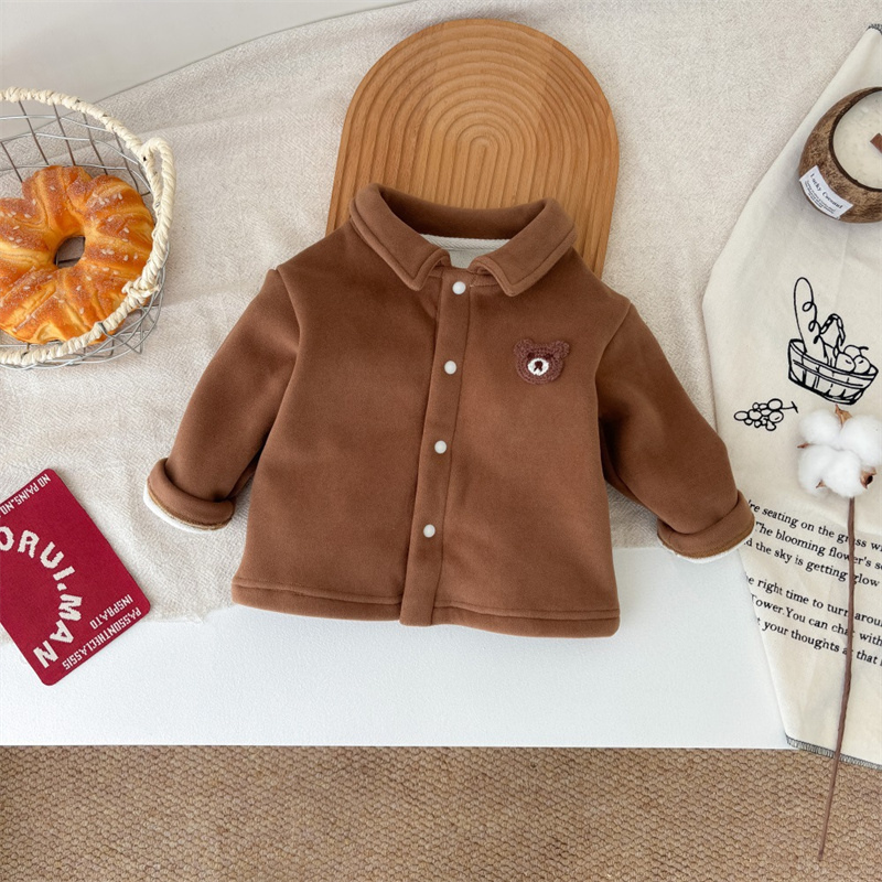 Baby Cute Cute Bear Bib With T-shirt Romper Set