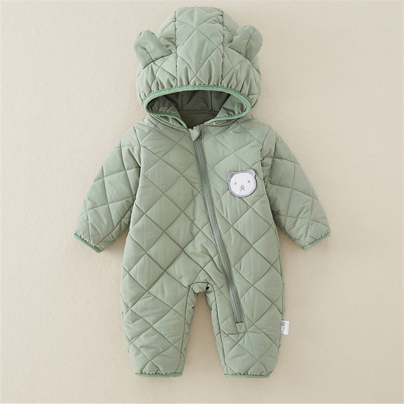 Baby Boy/Girl Cute Bear Thickened Hooded Romper