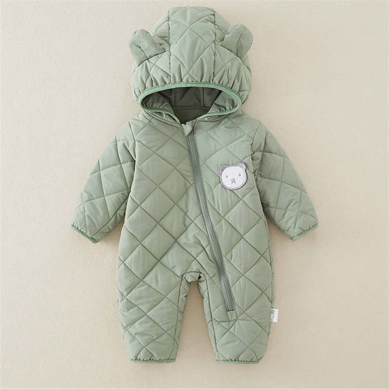 Baby Boy/Girl Cute Bear Thickened Hooded Romper