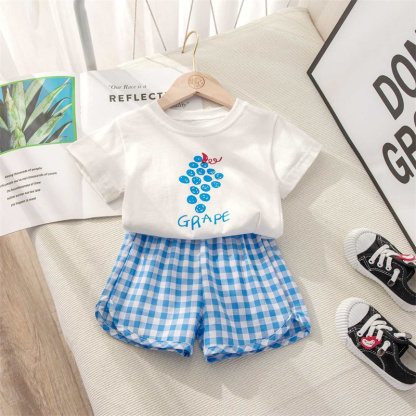 2pcs Baby Girl/Boy Cute Fruit Pattern T-shirt with Pant Set