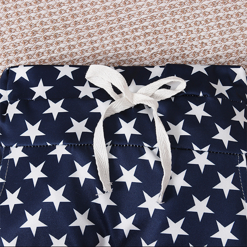 [Copy]Baby Boys Independence Day Letters Bodysuit + long pants + hat three-piece suit