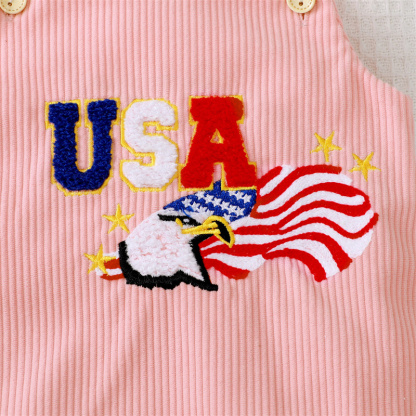 Baby Girl/Boy Independence Day Alphabet USA Bodysuit