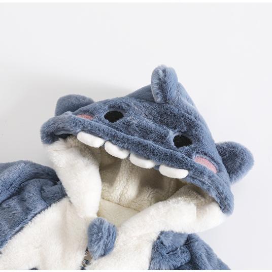 Baby Padded Blue Monster Romper