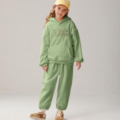 2pcs Baby Sports Padded Sweatshirt and Pant Set