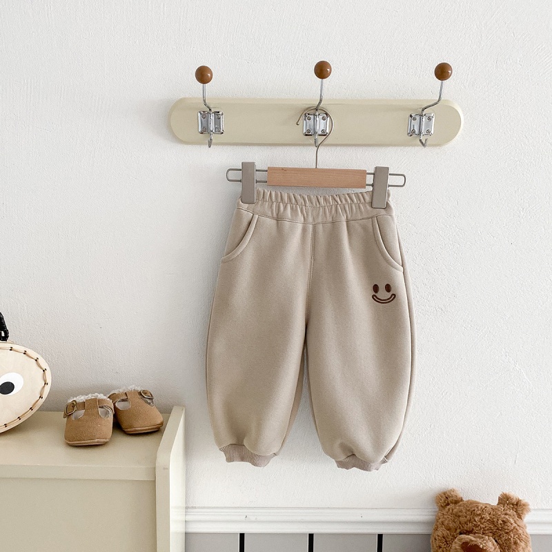 Baby Boy/Girl Fashion Casual Smiley Face Print Back Pocket Pants