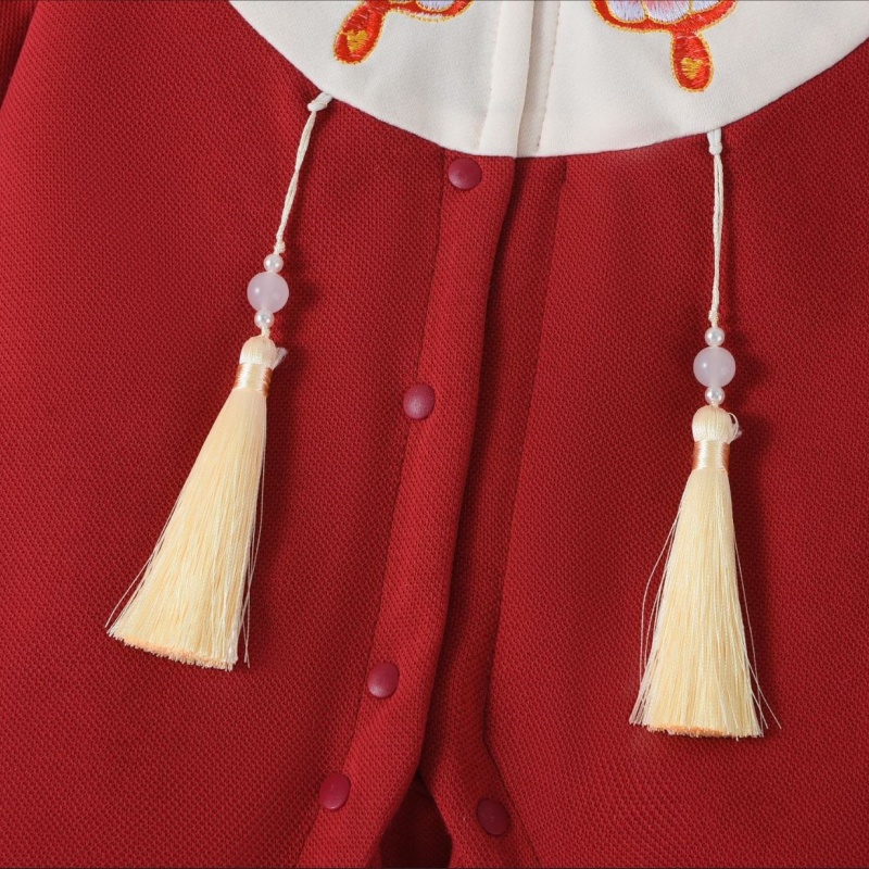 Baby Girl Chinese Style Butterfly Romper with Hat 