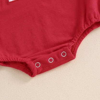 Baby Boys Embroidered American Flag Short Sleeve Bodysuit