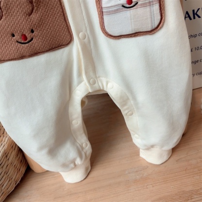 Baby Girl/Boy Cute Cartoon Bread Long Sleeve Romper