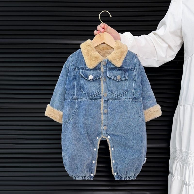 Baby Boy Fleece Long Sleeve Romper