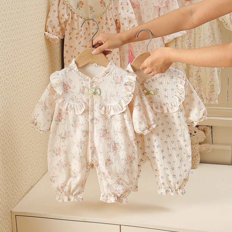 Baby Girl Floral Double Layer Romper