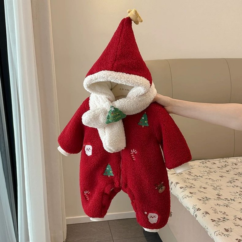 Baby Unisex New Year Fleece Romper