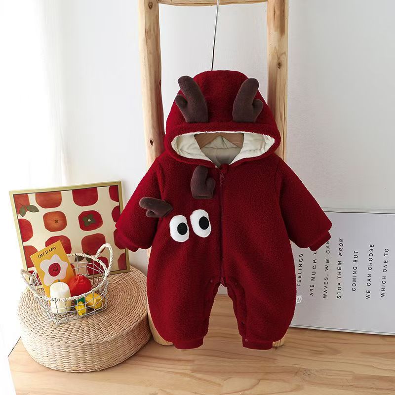 Baby Unisex Deer Cartoon Romper