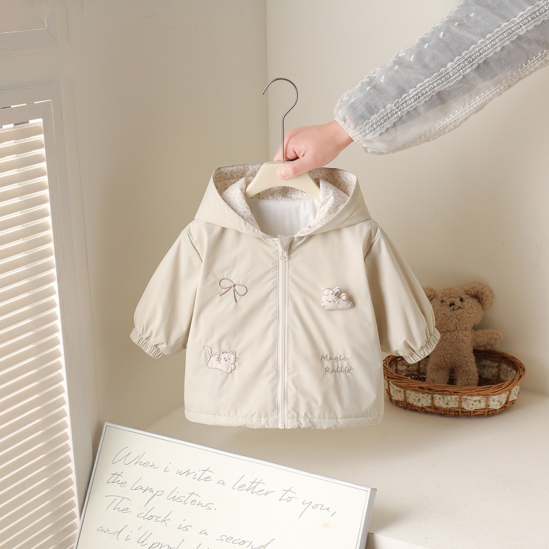 Baby Girl Hooded Windproof Jacket Coat
