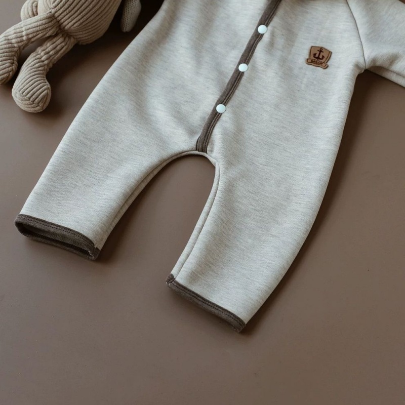 Baby Girl Hooded Warm Lined Romper