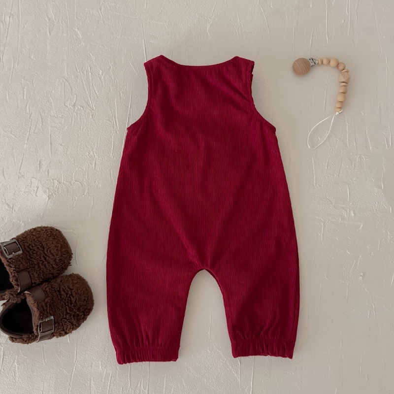 Christmas Santa Embroidered Baby Bodysuit Romper