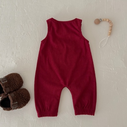 Christmas Santa Embroidered Baby Bodysuit Romper