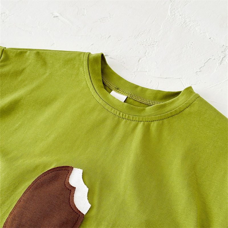 2pcs BabyBoy Ice Cream Cute T-shirt with Pant Set