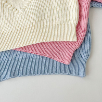 2pcs Baby Girl Bow Knit Sweater Set