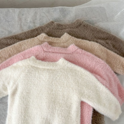 Baby Girl Mink Velvet Cute Bear Foot Wrap with Hat Romper