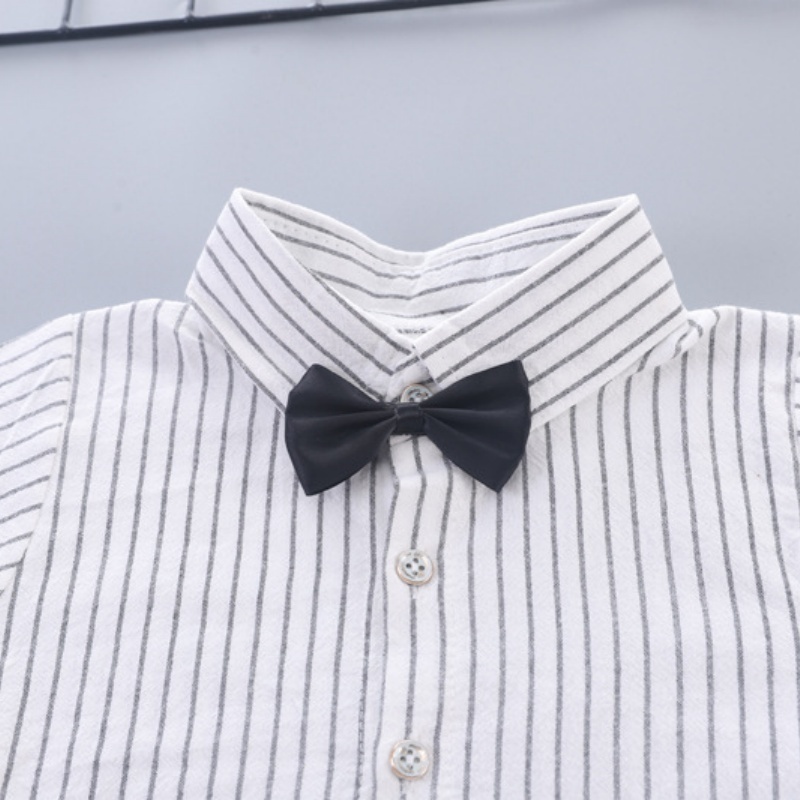 3pcs Baby Boy Bow Tie Vest Suit